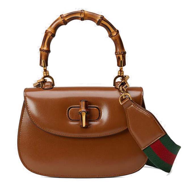 GUCCI BAMBOO 1947 SMALL TOP HANDLE BAG 675797  (21*15*7cm)